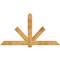 Ekena Millwork Kennewick Rough Sawn Timber Gable Bracket, Western Red Cedar, 84"W x 45"H x 2"D x 6"F, 13/12 Pitch GBW084X45X0206KEN00RWR - alternate 1